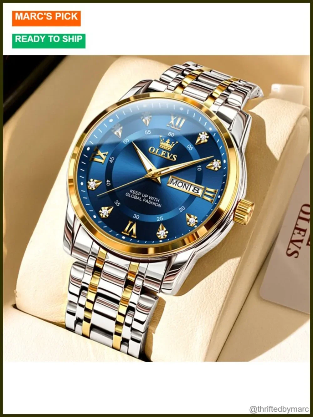 Classic Silver Stainless Steel Roman Numerals Watch - Quartz Movement